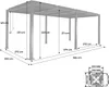 Pergola bioclimatica 3x6m in alluminio e acciaio, lamelle Anteprima dell’immagine prodotto 5