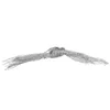 A close-up shot of a knot made from thin silver wires, isolated on a white background. Anteprima dell’immagine prodotto