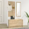 3-tlg. Flurmöbel-Set Sonoma-Eiche Holzwerkstoff Produktbild-Vorschau 3