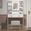 FCH Schminktisch, Hocker, 3-LED Einstellbare Helligkeit, Produktbild-Vorschau 9