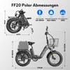 Mofaroller Faltbares Moped 20 Zoll 500 W Max 45 km/h Akku Produktbild-Vorschau 16