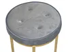 Hocker - Sitzhocker in Messingfarben/Sitzfläche Grau Produktbild-Vorschau 4