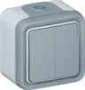 A product shot of a double light switch. Produktbild-Vorschau