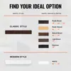 A visual guide showing different styles, finishes, and lengths of mantels. Produktbild-Vorschau