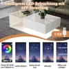Tavolini STILVORA tavolino da caffè lucido con luce LED, Anteprima dell’immagine prodotto 13