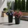 HowHomely | Vasi da fiori - Vasi per piante - neri - Set da Anteprima dell’immagine prodotto 5