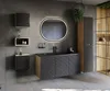 Závěsná koupelnová skříňka 35x35 cm černá matná olejovaný Náhled obrázku produktu 5