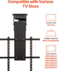 A diagram showing the specifications of a TV ceiling mount. Podgląd zdjęcia produktu