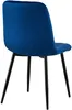 DELUKE® Stuhl LENZ Samt - 88x45x53cm, blau, Metall Gestell Produktbild-Vorschau 5