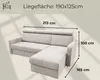 LIKMA Marineblau Ecksofa Mako 213x165 cm mit Schlaffunktion Produktbild-Vorschau 2