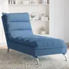 vidaXL Chaiselongue mit Kissen Blau Stoff Produktbild-Vorschau 2