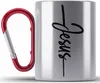 Trendation - Jesus Christus Edelstahl Tasse Karabiner Bibel Produktbild-Vorschau 1