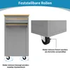 A kitchen trolley with wheels, showing two different functionalities: mobile and fixed. Podgląd zdjęcia produktu