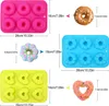 3 Stš¹ck Silikon Donutformen, 6 Hohlr?ume Donut Backform Produktbild-Vorschau 2