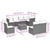 9-tlg. Garten-Sofagarnitur mit Kissen Beige Poly Rattan Produktbild-Vorschau 10