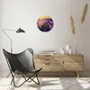 Wanduhr - Rund - Glasuhr - Feld Lavendel Sonne - 30x30cm - Produktbild-Vorschau 6