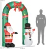 HOMCOM Weihnachtsdeko 2,45 m Torbogen mit Weihnachtsmann Produktbild-Vorschau 3