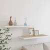 Schweberegale 2 Stk. Eichen-Optik und Weiß 80x23,5x3,8 cm Produktbild-Vorschau 2