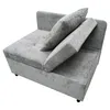 A grey sofa with two pillows on a white background. Produktbild-Vorschau