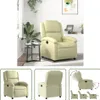 The Living Store Relaxsessel Creme Echtleder Produktbild-Vorschau 1