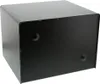 A black metal safe box is shown from a three-quarter angle against a white background. Produktbild-Vorschau