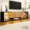 Mobile TV Merax con illuminazione LED e 2 cassetti, mobile Anteprima dell’immagine prodotto 4