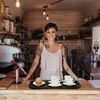 Servírovací podnos Relaxdays, protiskluzový povrch, hranatý Náhled obrázku produktu 3
