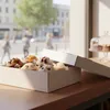 KAPAK Geschlossene Muffin Transportbox Weiß 30x30x10 cm Produktbild-Vorschau 3