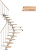 Pertura Mittelholmtreppe Chiron Buche Leimholz Perlgrau 1/4 Produktbild-Vorschau 1