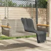 vidaXL Závěsná lavice šedá 109x62x40 cm polyratan Náhled obrázku produktu 2