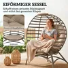 Outsunny Papasansessel Gartenstuhl 1 sitzer Korb-Stuhl mit Produktbild-Vorschau 5