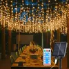 ISOISL 10 M LED Solar Lichterkette LED Eisregen 400 LEDs Produktbild-Vorschau 9