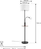 Lindby Stehlampe Aovan, schwarz, Ablage, USB-Anschluss Produktbild-Vorschau 5