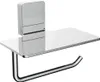 A chrome toilet paper holder with a small shelf. Náhled obrázku produktu