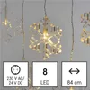 LED vánoční závěs – sněhové vločky, 84 cm, venkovní i vnitřní, teplá bílá Náhľad obrázku produktu