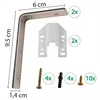 Nástenný držiak na záclonovú lištu dĺžky: 9,5 cm, vrátane Náhľad obrázku produktu 4