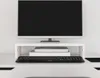 vidaXL Stojan na monitor biely 50x27x10 cm z masívneho Náhľad obrázku produktu 1
