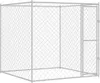 vidaXL Klietka pre psov strieborná 200 x 200 x 200 cm Náhľad obrázku produktu 1
