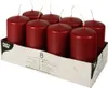 STARPAK Bougie ronde diamètre : 50 mm bordeaux 8 pièces Voir les images du produit 1