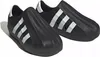 A pair of black Adidas Adifom Superstar shoes with white stripes. Voir les images du produit