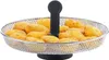A wire basket filled with golden-brown chicken nuggets, with a black handle extending upwards. Produktbild-Vorschau