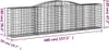 vidaXL Gabionen mit Hochbogen 5 Stk. 400x50x100/120cm Produktbild-Vorschau 6
