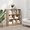 HOMCOM Bücherregal 3-stöckige Bücherregal Büroregal Produktbild-Vorschau 2