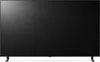 A front view of a large, flat-screen television on a stand. Produktbild-Vorschau