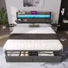 A modern bedroom with a bed featuring LED lighting and storage. Náhled obrázku produktu