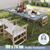 COSTWAY Gartentisch für 6-8 Personen 180x74cm, Campingtisch Produktbild-Vorschau 4
