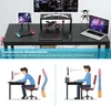 Scrivania COSTWAY 140 cm Scrivania per computer Tavolo da Anteprima dell’immagine prodotto 2