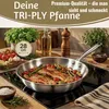 LS-LebenStil TRI-PLY Edelstahlpfanne Ø 24cm Unbeschichtet Produktbild-Vorschau 8