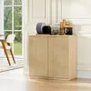 Buffet à façade plissée, poignée en métal, meuble de Voir les images du produit 3