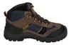 A single brown and blue Dockers Giga High S3 safety boot is shown against a white background. Produktbild-Vorschau